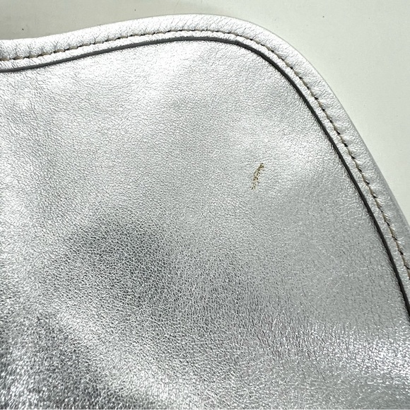 ♦️SOLD♦️MIU MIU Coffer Metallic Silver Gold Bronze Leather  Patchwork Shoulder - Picture 14 of 16